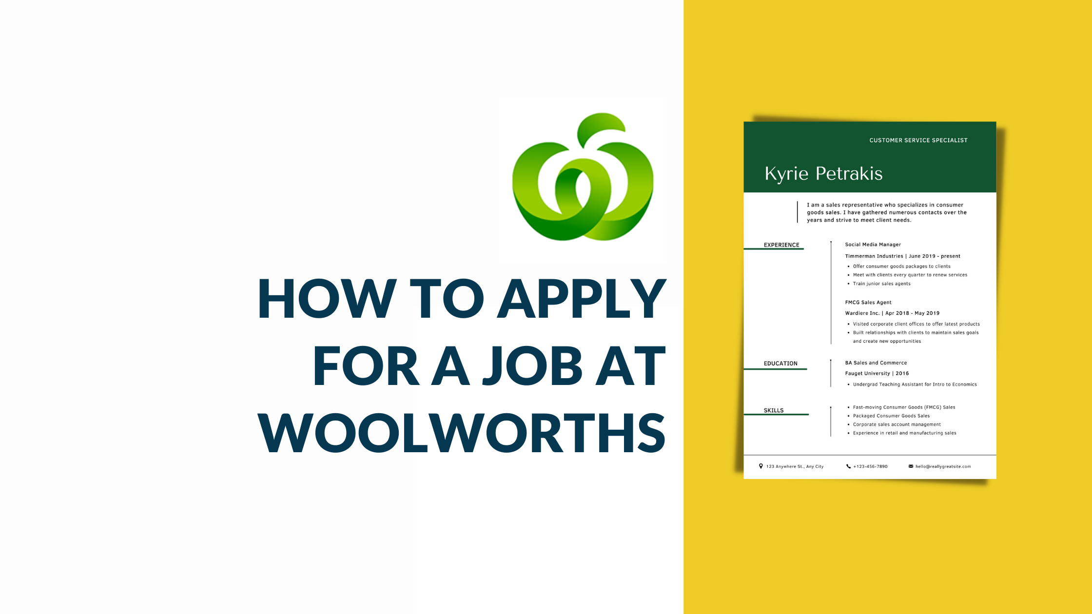 How To Apply For A Job At Woolworths